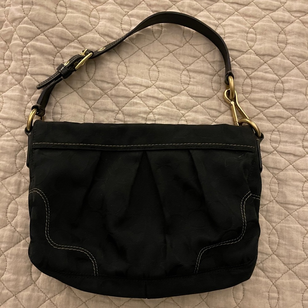 Black authentic cloth COACH purse
